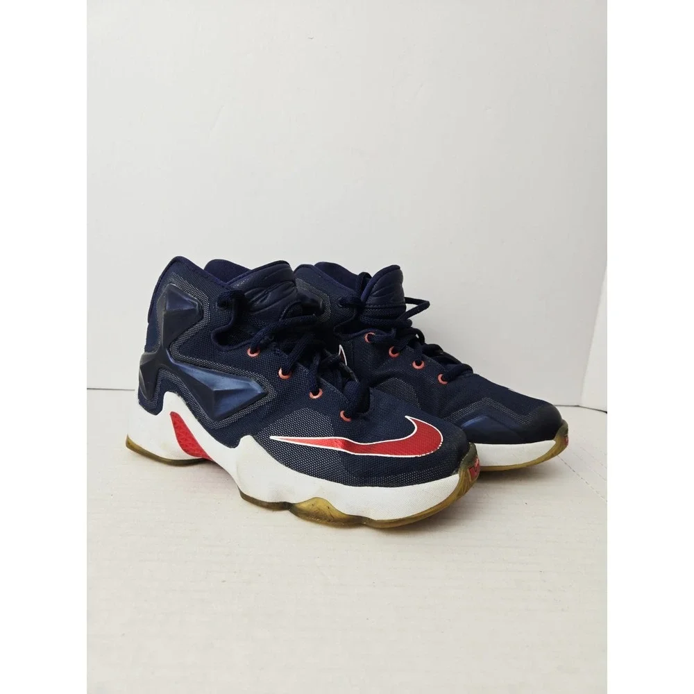 Nike Youth‎ LeBron 13 USA Midnight Navy Basketball Shoes Size 4Y